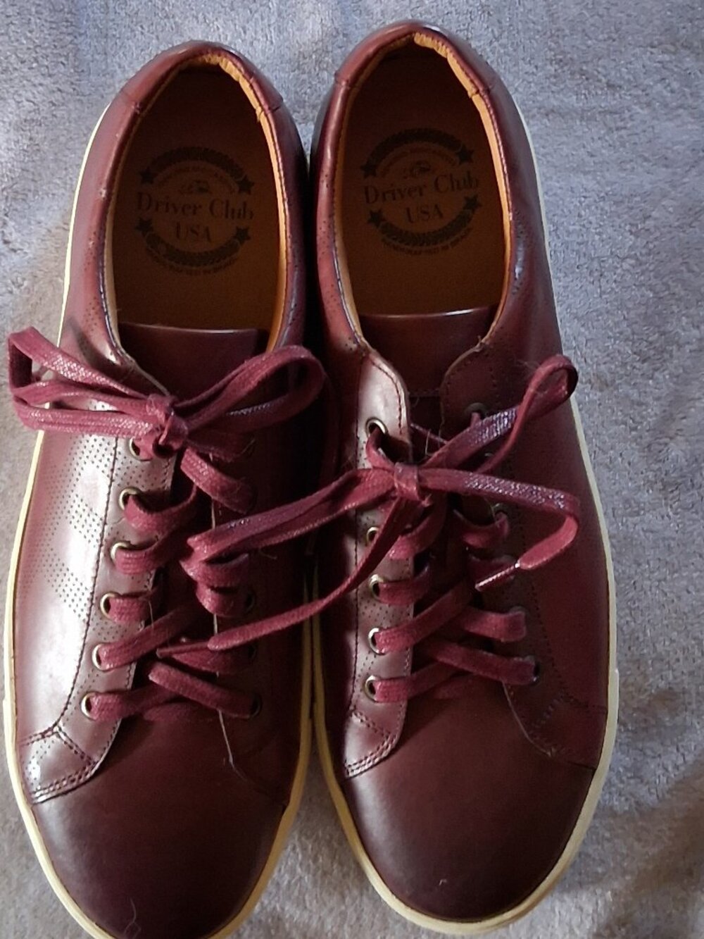 Driver Club USA Mens Leather size 10 Cognac Sneakers